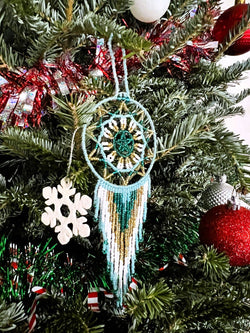 Round Beaded Dream Catcher Seed Bead Hanging Ornament