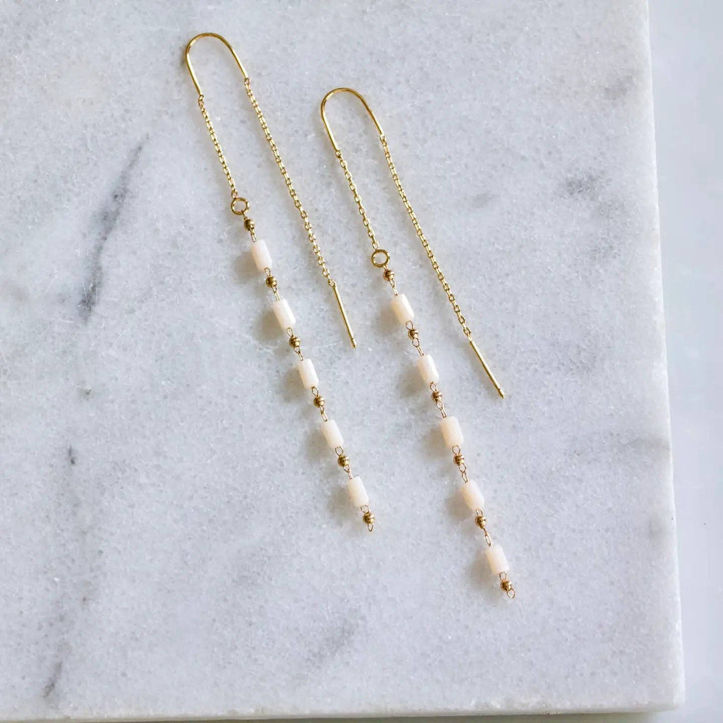 Beaded Threader Earrings