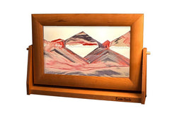Cherry Wood (Traditional) Moving Sand Art Pictures: Ocean Blue / Small