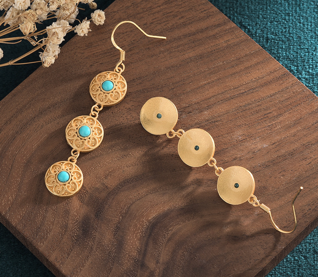 Golden Spiritual Earrings