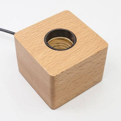 EP LIGHT Handmade Ocean Led Light Bulb Spring Style: Wooden Base Only