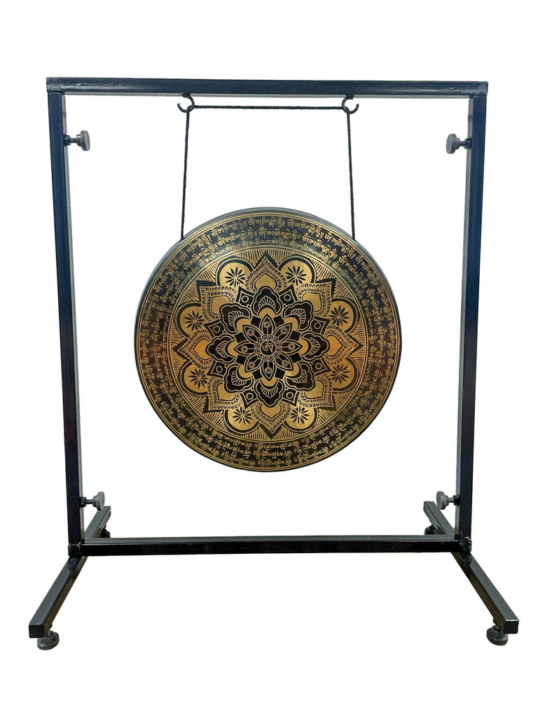 Therapy Gong Lotus Sacred Geometry Engraved 
: 19.5 Inches Diameter