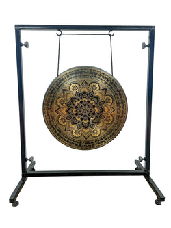 Therapy Gong Lotus Sacred Geometry Engraved 
: 19.5 Inches Diameter