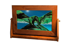 Alder Wood (Traditional) Moving Sand Art Pictures: Volcanic Clear / Medium