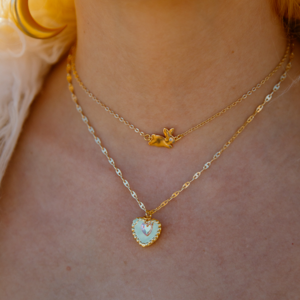 The Crumbs We Left Behind Heart Cake Necklace