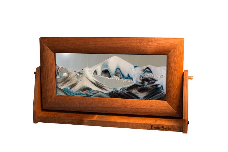 Alder Wood (Traditional) Moving Sand Art Pictures: Sunset Orange / Small