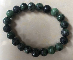 Long Size Ruby Zoisite Beaded Bracelet Wrist Mala 10mm