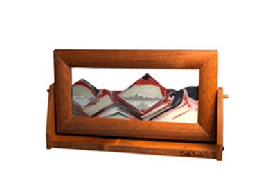 Alder Wood (Traditional) Moving Sand Art Pictures: Ocean Blue / Medium