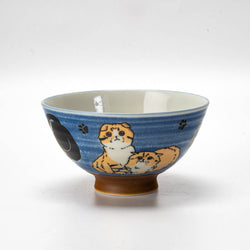 4 Piece Rice Bowl Gift Set Playful Neko Cats JP (1/12)