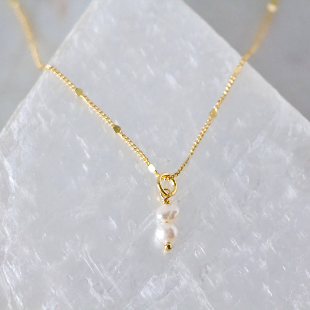Mini Pearl Drop Necklace