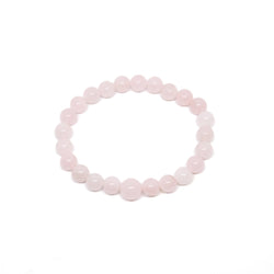 Rose Quartz Stretchy Beaded Bracelet - Prayer Beads - 8mm