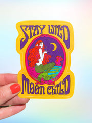 Stay Wild Moon Child Mermaid STICKER 3 Inch