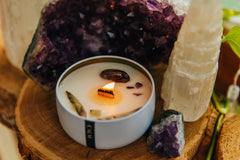 Calm 6.5oz Wooden Wick Candle: Black