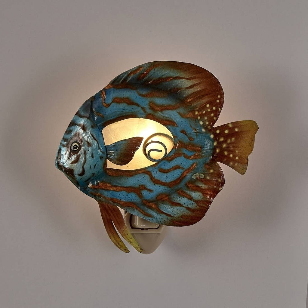 Discus Fish Metal & Capiz LED Loose Night Light 5