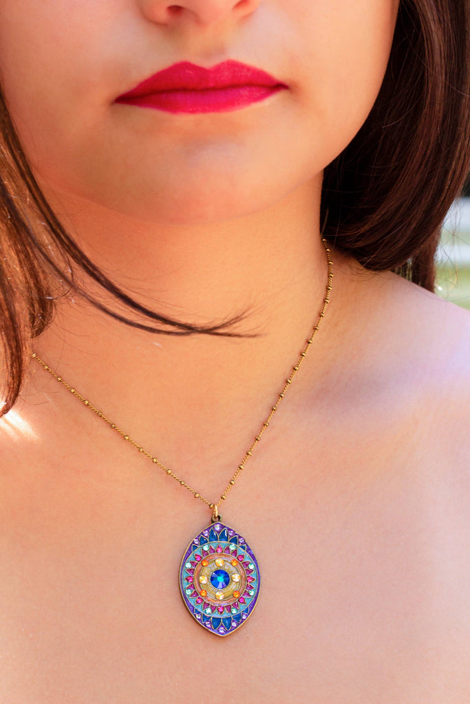 Rehana Crystal Evil Eye Necklace