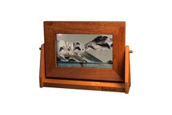 Alder Wood (Traditional) Moving Sand Art Pictures: Ocean Blue / Medium