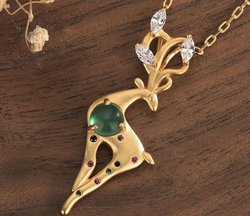 Golden Deer Necklace