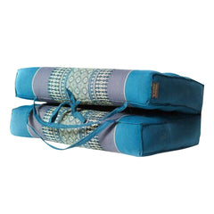 Zafuko Foldable Yoga & Meditation Cushion: Teal/Turquoise / Large