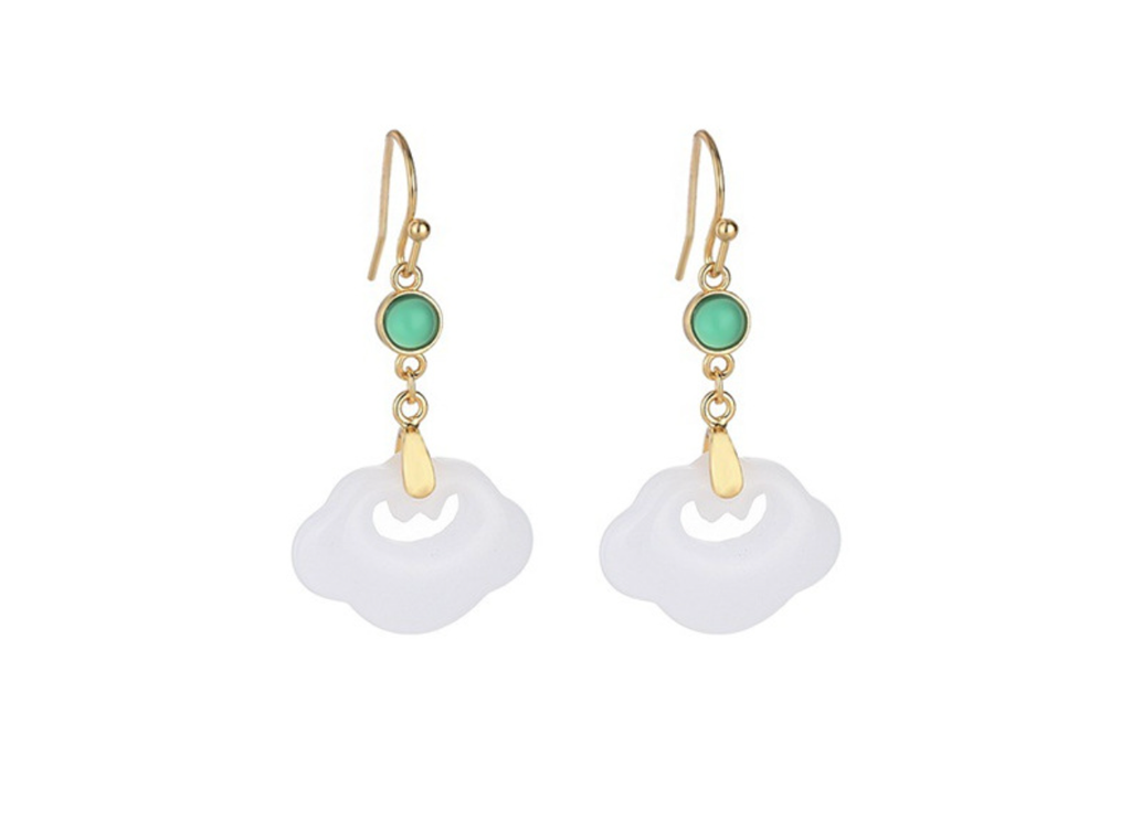 Cloud Melody Jade Earrings