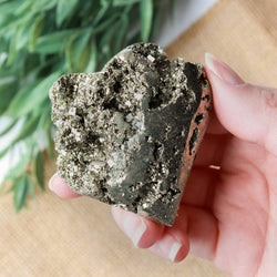 Natural Pyrite Heart (Medium)