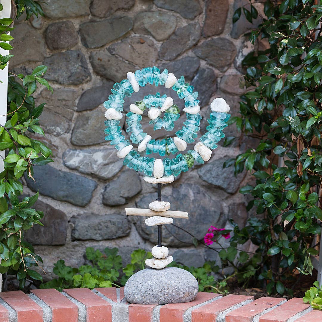 Glass Spiral Garden Stand: Large 40