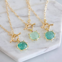 Green Fluorite Toggle Necklace 