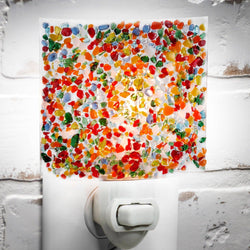 Ntl 230 Bright Colored Fused Glass Night Light
