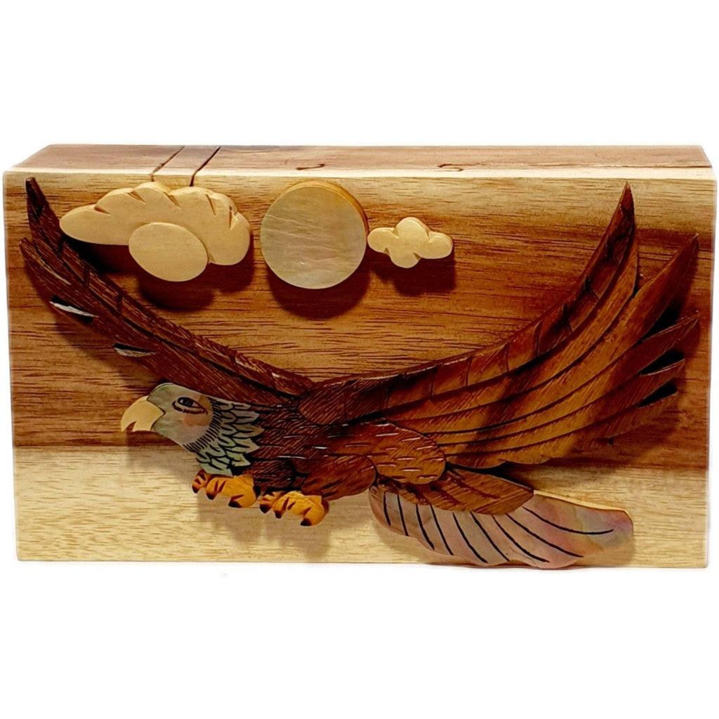 Mother of Pearl Soaring Eagle - Hand Carved Gift Box