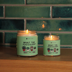 What The Fucculent - Funny Flames Candle -: 4oz