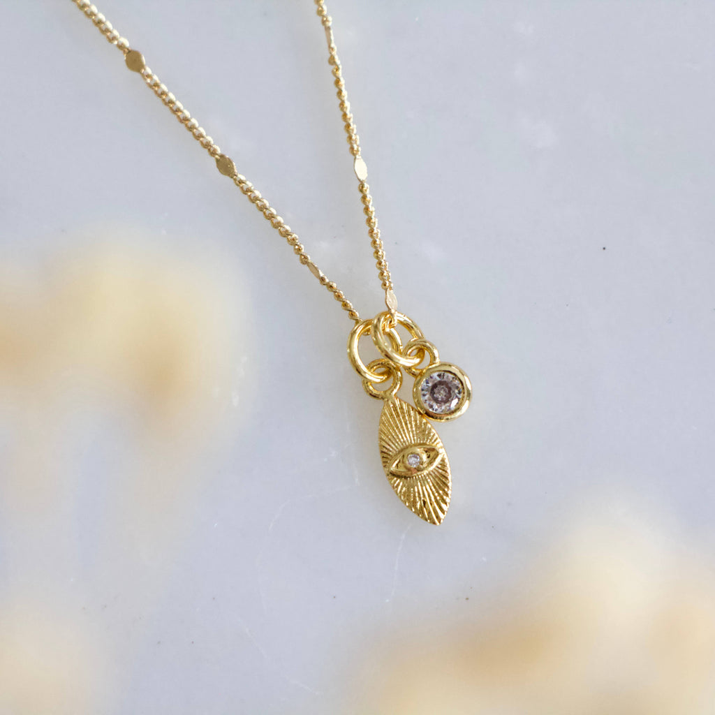 CZ Evil Eye Necklace