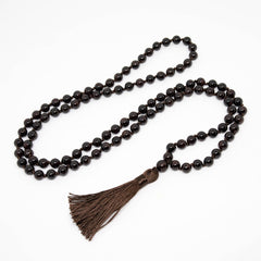 Garnet Knotted 108 Bead Buddhist Mala - Prayer Beads - 8mm