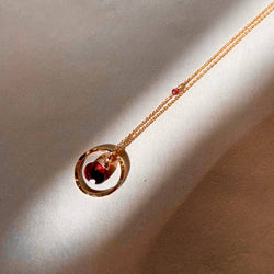 Single Circle and Stone Necklace