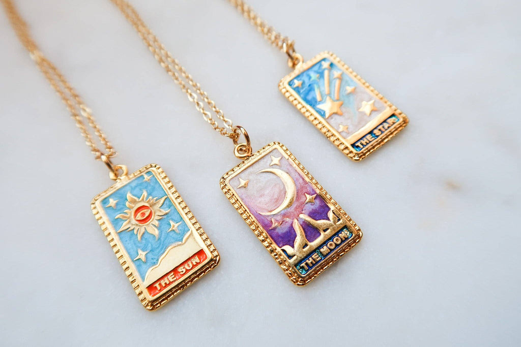 Rainbow Tarot Necklaces: Moon