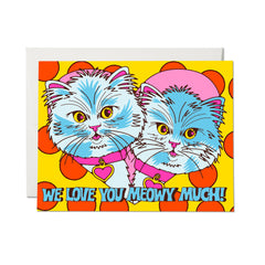 Meowy Much greeting card: Single