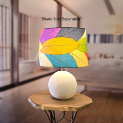Chronicle Sphere Lamp Base White, Made of Recycled Paper