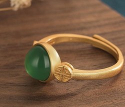 Asian/Chinese Classic Style Jade Open Ring