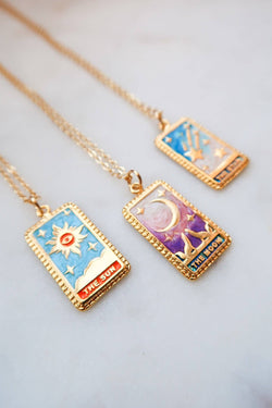 Rainbow Tarot Necklaces: Moon