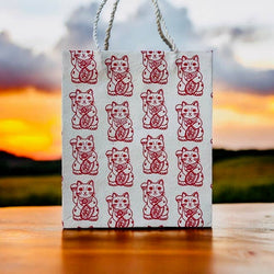 Lucky cat red Medium bag