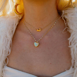 The Crumbs We Left Behind Heart Cake Necklace