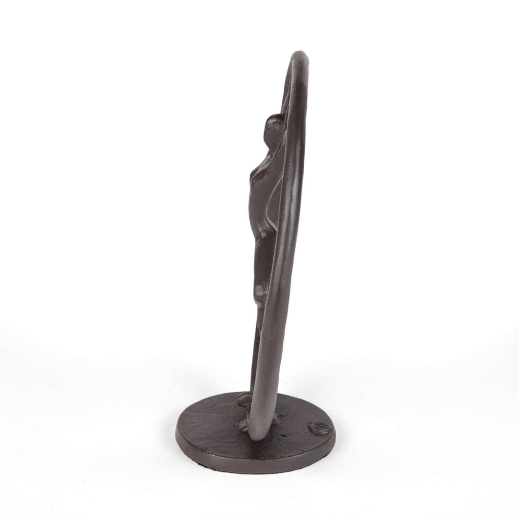 Yoga Tree Circle Cast Iron Sculpture