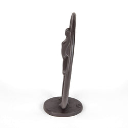 Yoga Tree Circle Cast Iron Sculpture