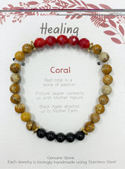 Stone Bracelet - Coral