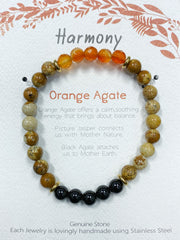Stone Bracelet - Orange Agate