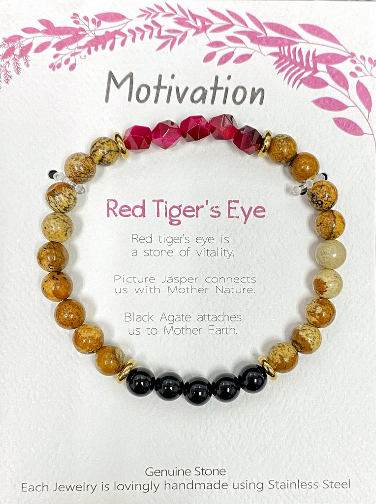 Stone Bracelet - Red Tiger's Eye