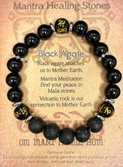 Healing Stone Bracelet - Black Agate