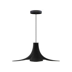Jazz Hardwired Pendant in Black Oak, Black Cord