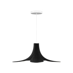 Jazz Hardwired Pendant in Black Oak, White Cord