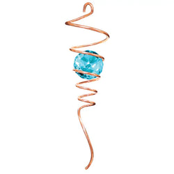 Crystal Copper Spiral Tail, Aqua