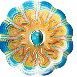 Crystal Aqua Sun - Large Wind Spinner