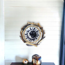 CELESTIAL - Driftwood Rattan Capiz Laminated Wall Decor